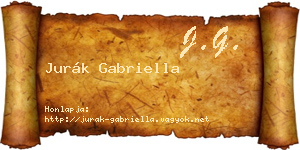 Jurák Gabriella névjegykártya