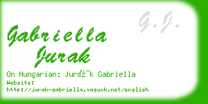 gabriella jurak business card